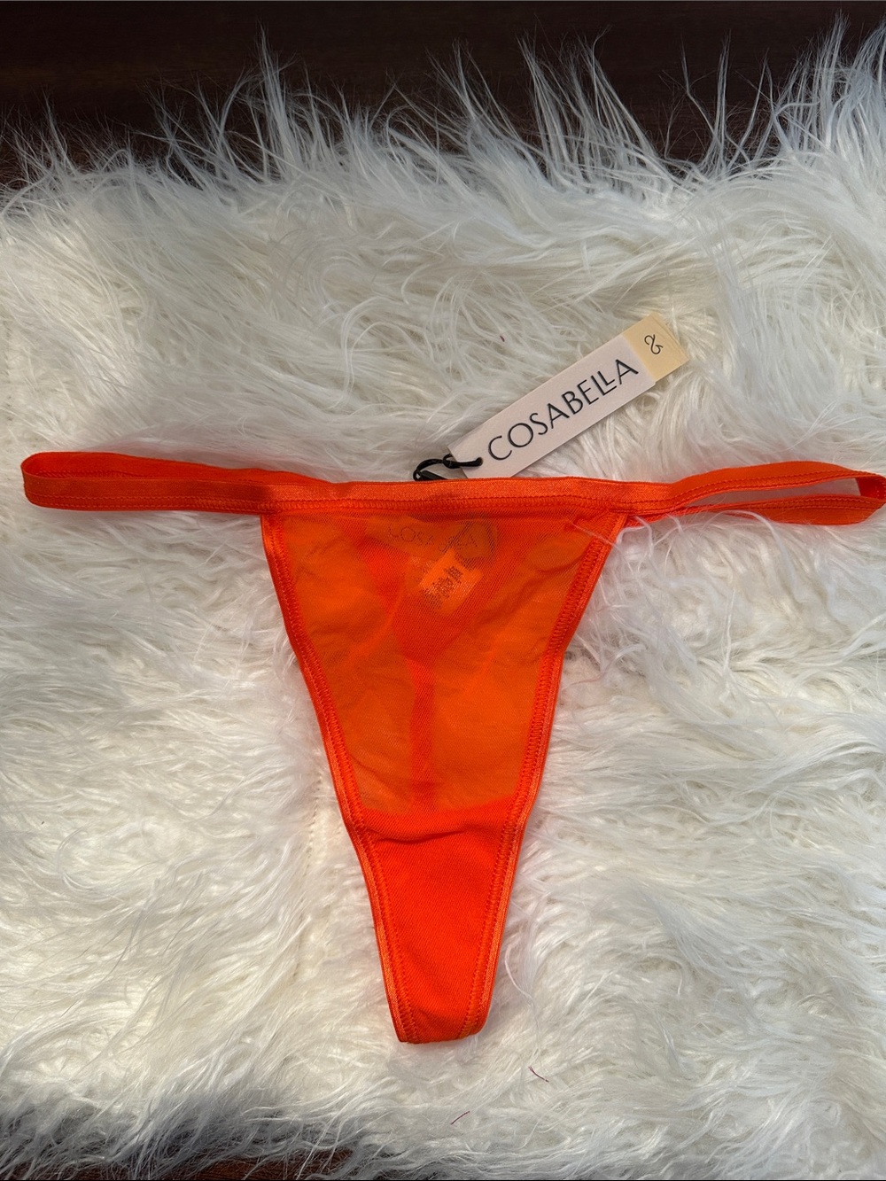NWT Cosabella Soire Confidence G-String Sicilian Orange One Size